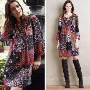Boho Patchwork Tunic Dress XS - Anthropologie One September